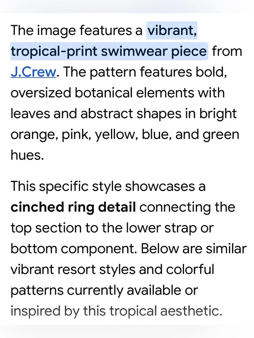 J. Crew women's Floral Bandeau Bikini in Blue, Orange & Yellow, no size tag,guc